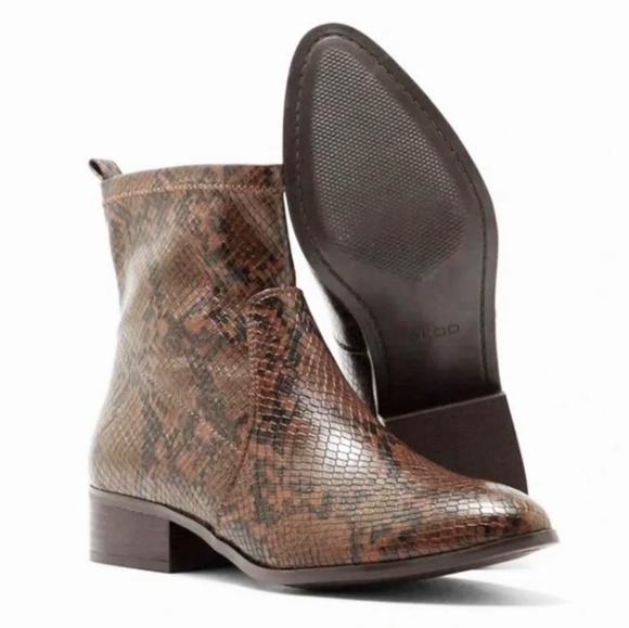 brown snakeskin ankle boots | ALDO - Picture 6 of 6